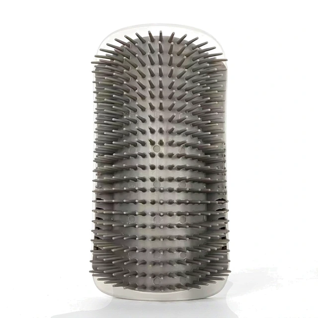 Studio packshot of a wall mounted cat self grooming arch - wall mounted cat self grooming arch with soft pins - cat scratcher wholesale supplier