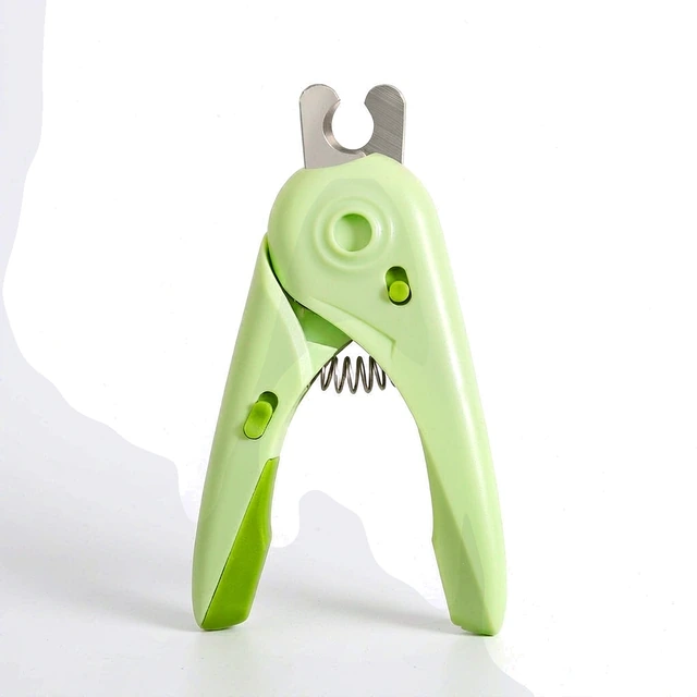Studio packshot of a pair of cat nail clippers with a stainless steel blade - cat nail clippers with stainless steel blade and safety guard - cat nail clippers wholesale supplier